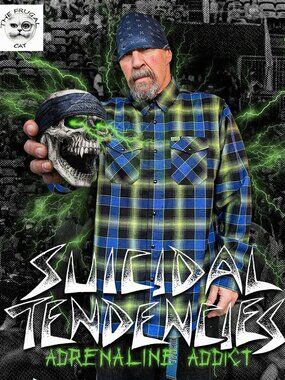 DIXXON FLANNEL x SUICIDAL TENDENCIES - ADRENALINE ADDICT Flannel - Men's 2XL